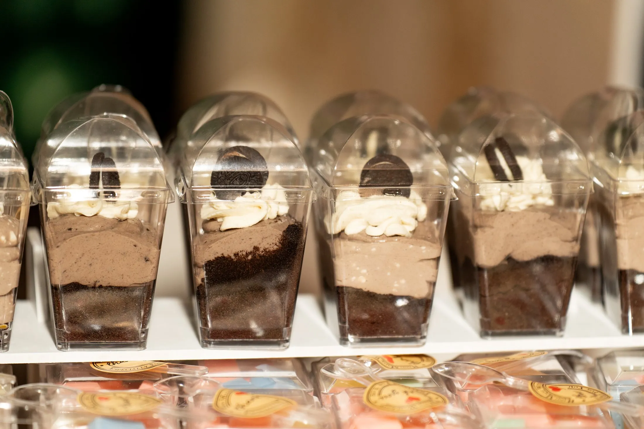 Oreo dessert cups on the Sweet 16 dessert bar