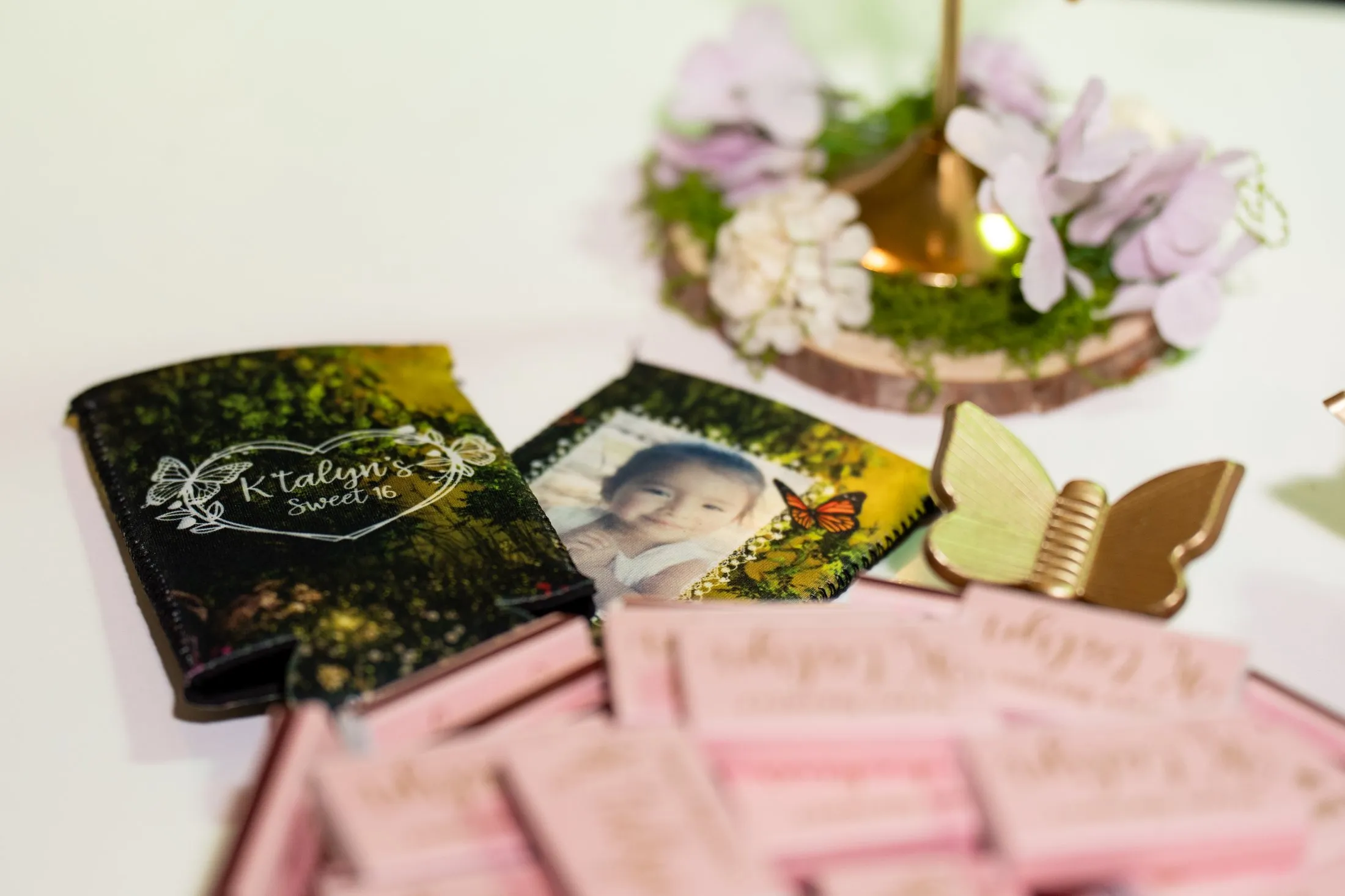 Personalized Sweet 16 favors and chocolate bars