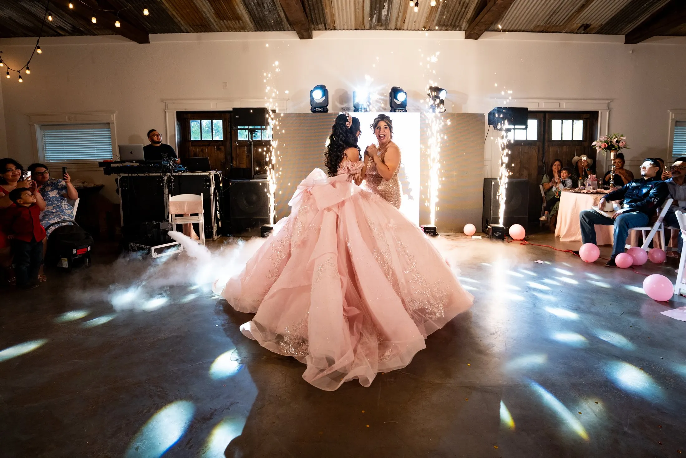 Waltz with cold sparks on the dance floor at Hidden Acres Ranch in Hudson Oaks